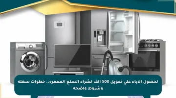 لحصول الآباء على تمويل 500 ألف لشراء السلع المعمرة.. خطوات سهلة وشروط واضحة